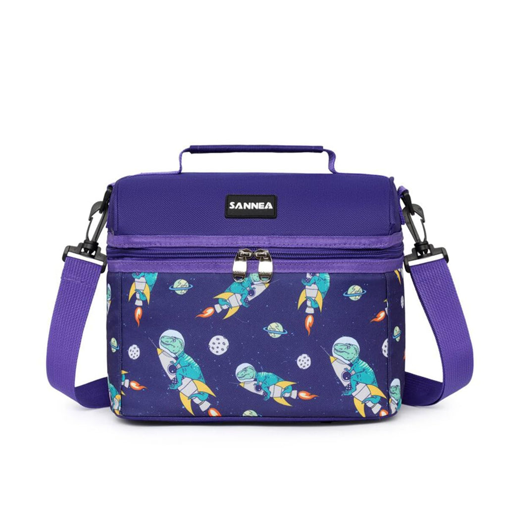 Insulated Lunch Bag 8L, Thermal Cooler Tote with Leak-Resistant Lining for Hot and Cold Food, Reusable Meal Carrier for Work, School, Picnic and Travel, BB-545 (Space Dino) - image 1