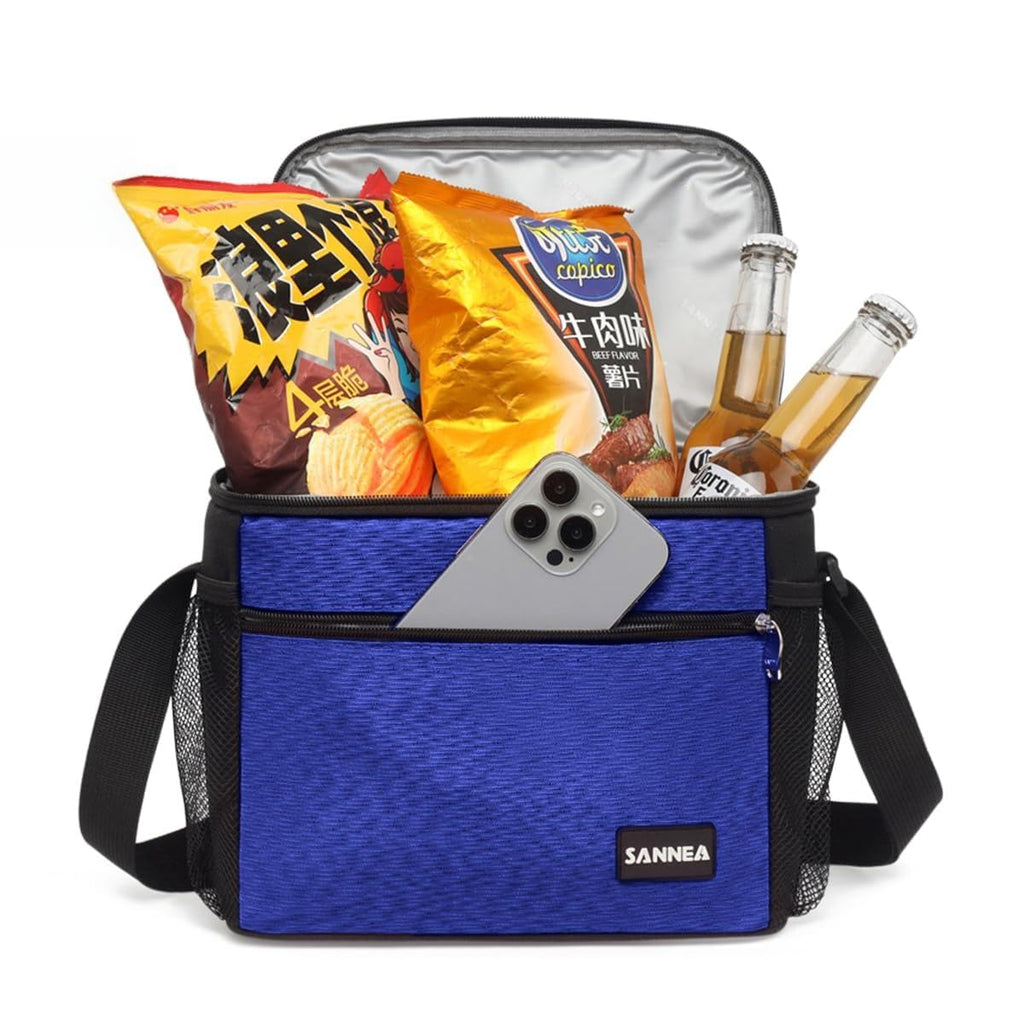 Insulated Lunch Bag 9L, Thermal Cooler Tote with Leak-Resistant Lining for Hot and Cold Food, Reusable Meal Carrier for Work, School, Picnic and Travel, BB-520 (Blue) - image 1