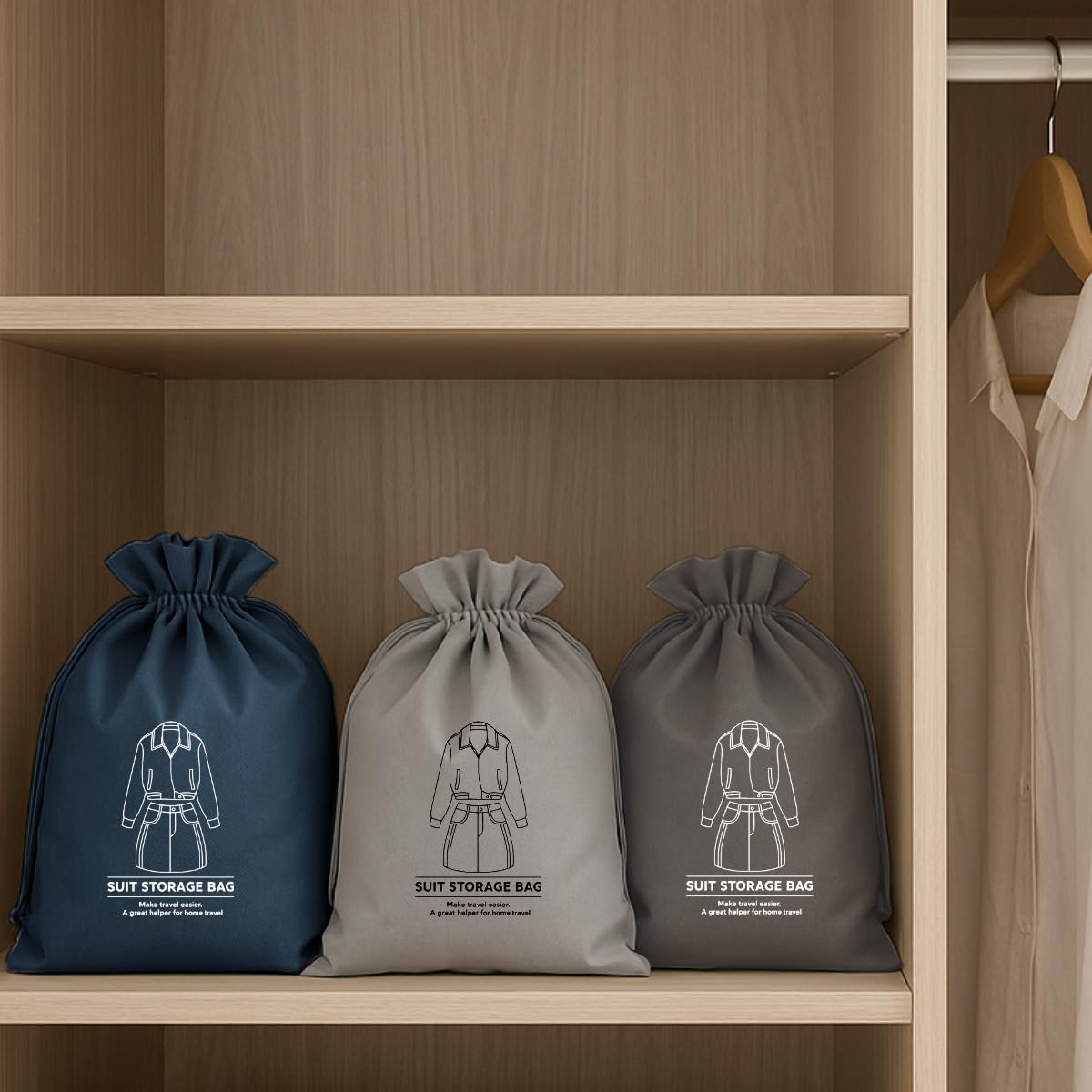 Suit Storage Bag 3Pcs - Travel, for Home - image 6