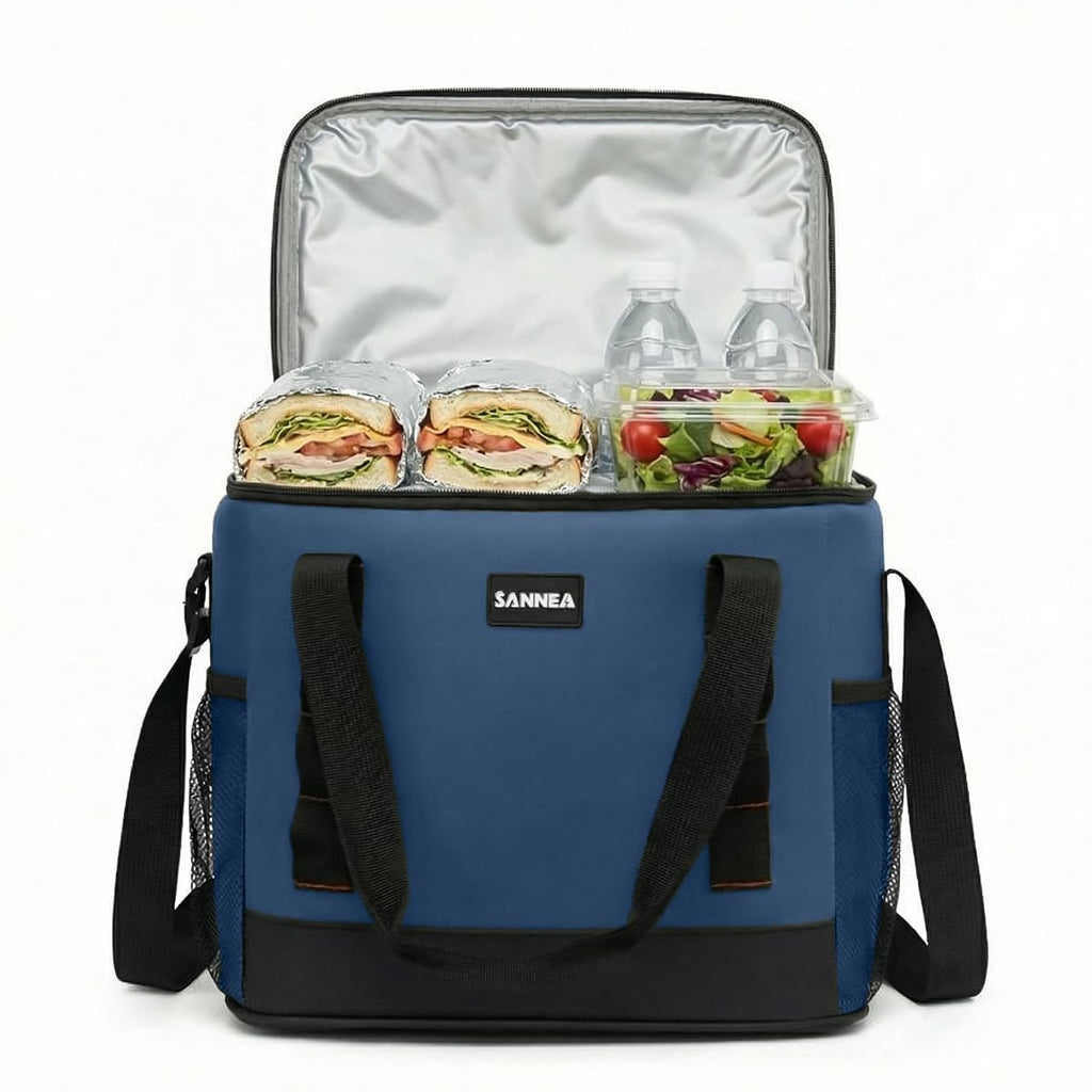Lunch Bag hanso Insulated Thermal Cooler Tote 19L, Waterproof Leakproof Food Storage for Hot and Cold Meals, Lunch Box Bag for Work, School, Travel, Picnic, BB-566 (Blue) - image 1