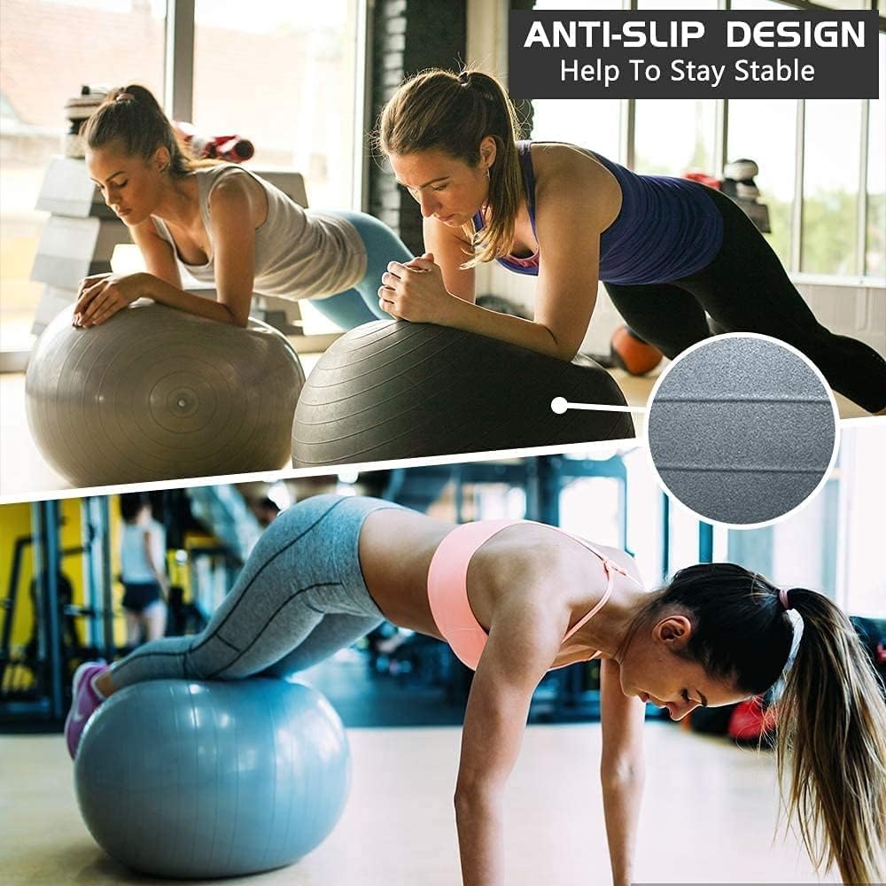 Exercise Ball Yoga Ball Gym Ball Fitness Ball (Grey) (65cm) - image 5