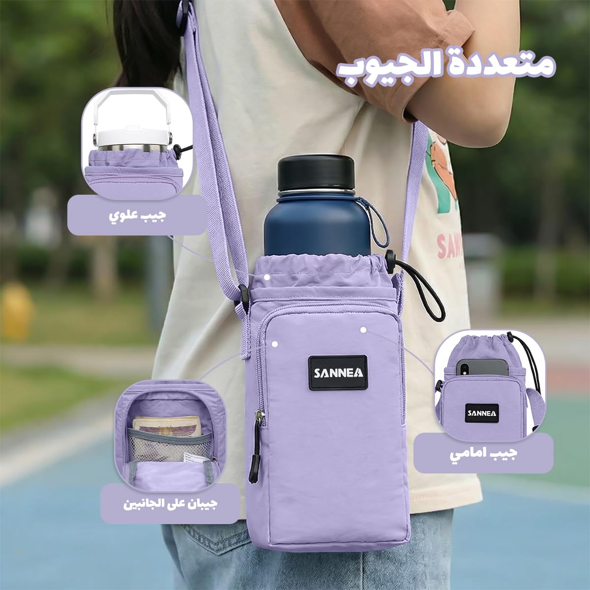 Insulated Lunch Bag 1 L Thermal Lunch Box Tote, Waterproof Leakproof Cooler Bag for Work, School, Travel, Picnic, Hot and Cold Food Storage, BB-533 (Purple) - image 4