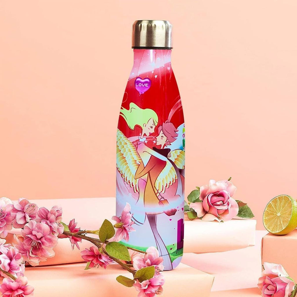 Water Bottle 500ml - Stainless Steel Vacuum Insulated Double Wall Leak Proof for Hot & Cold Drinks, BPA Free, Motivational Drinking Bottle for Gym, Travel, Office & Outdoor (Red Tinker Bell) - image 7