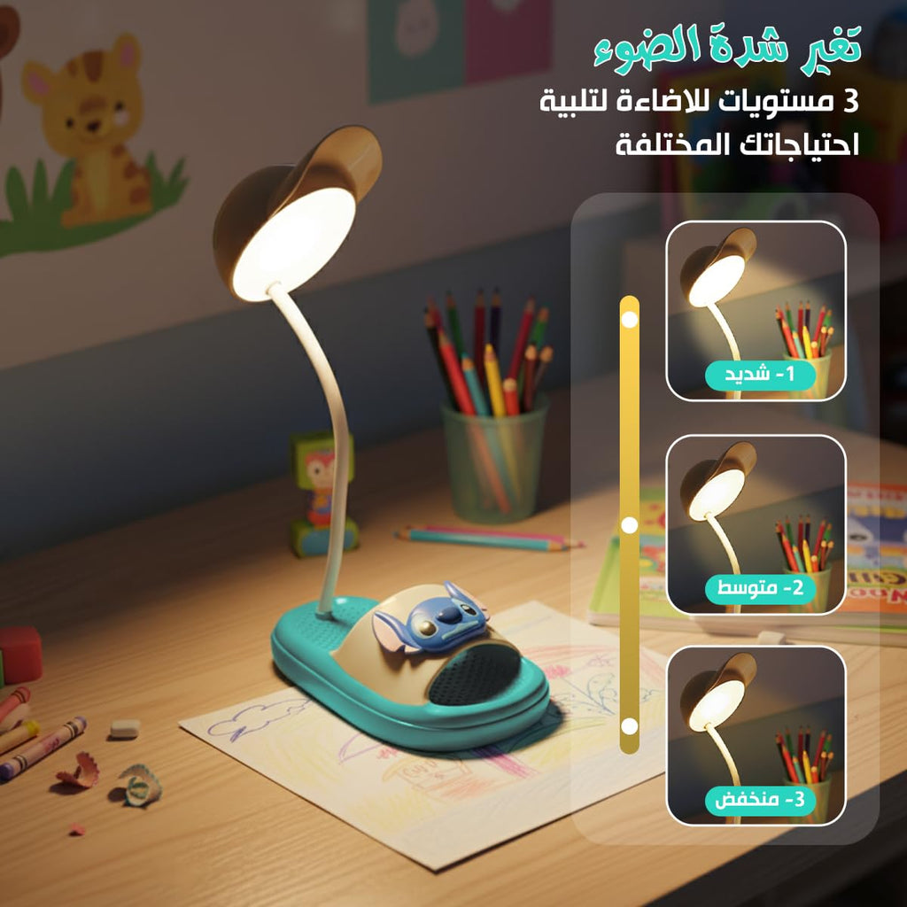Table Lamp, Led Desk Lamp With 3 Brightness Levels, Foldable Adjustable Light, Eye-Caring Soft Glow, Portable Bedside Reading Study Lamp with Power Switch (Light blue & Beige) - image 3