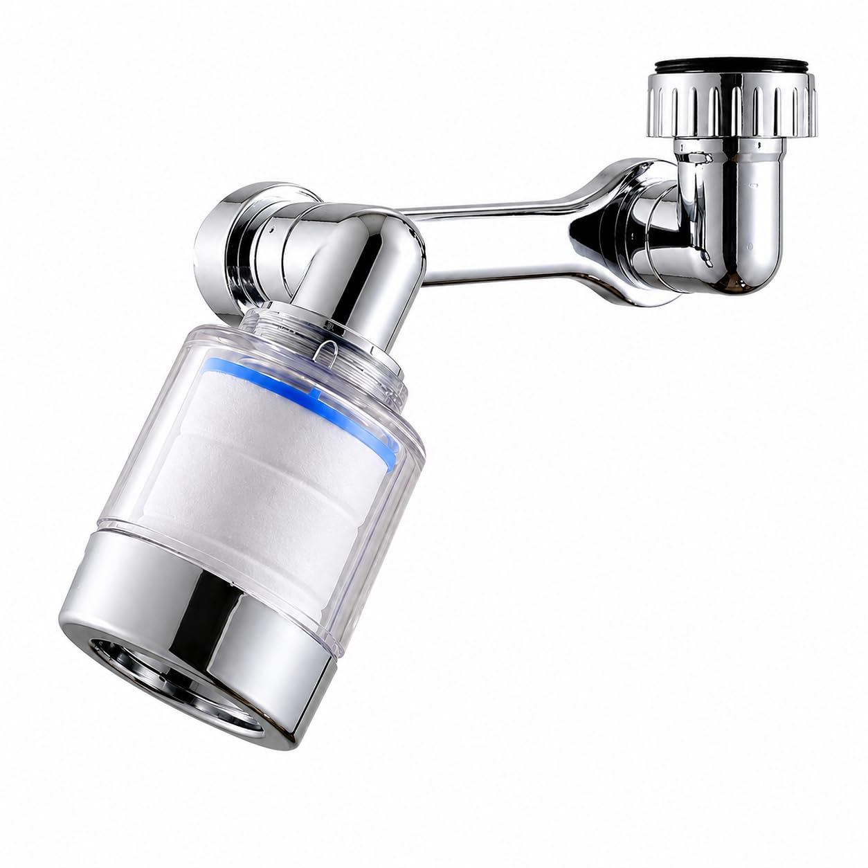 Faucet Aerator, 720° Rotating Dual-Mode Tap Extender with Filter and Anti-Splash Nozzle for Kitchen and Bathroom Sinks, Metal - image 1