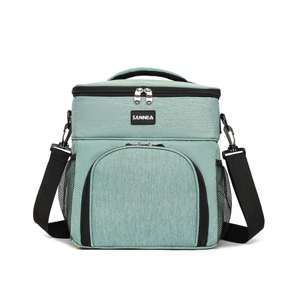 Insulated Lunch Bag 13L, Thermal Cooler Tote with Leak-Resistant Lining and Water-Resistant Exterior, Reusable Food Carrier for Work, School, Picnic and Travel, BB-527 (Green) - image 1