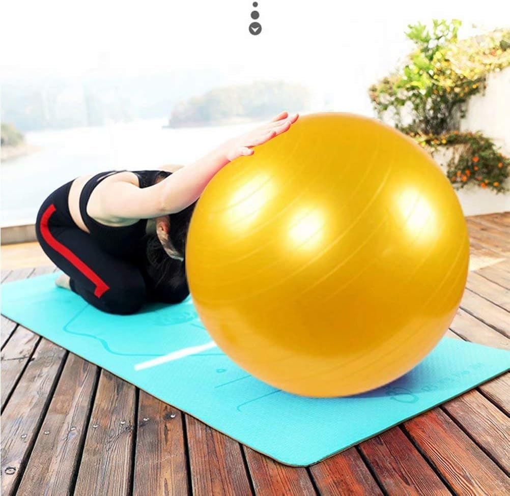 Exercise Ball Yoga Ball Gym Ball Balance Ball – Pilates Swiss Stability Anti-Burst Pregnancy Birthing with Pump for Home Workout & Office Chair, 65 CM - image 6