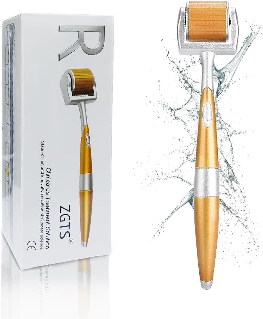 Derma Roller 0.75mm, 540 Titanium Microneedles Skin Care Tool with Ergonomic Handle and Protective Case for Face, Beard and Body - image 1