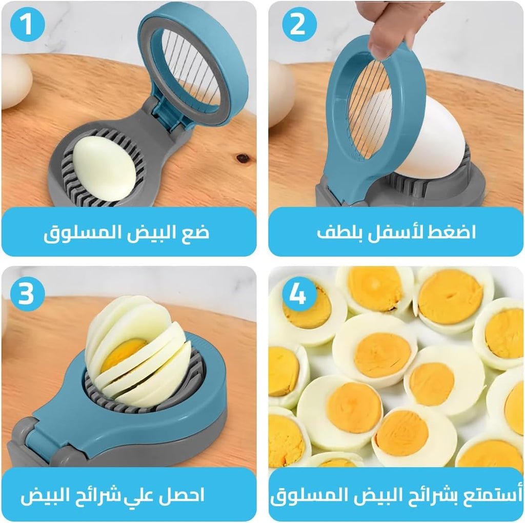 Egg Slicer – Egg Cutter, Bpa-Free Food-Safe Tool For Hard Boiled Eggs, Easily Cuts Into Slices (Blue) - image 5