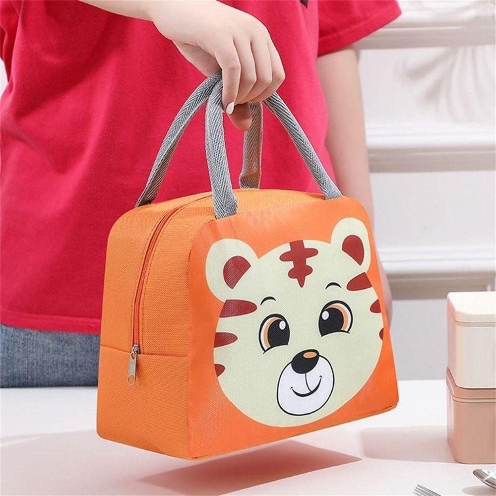 Insulated Lunch Bag Foldable Thermal Cooler Tote, Leak-Proof Water-Resistant for School Work Travel Picnic Beach, Orange - image 6