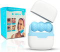 Ice Roller 2 in 1, Mini Portable Cooling Face Roller for Eyes, Face and Body, Reusable Skin Care Massager for Temporary De-Puffing and Refreshing Care, Blue - image 1