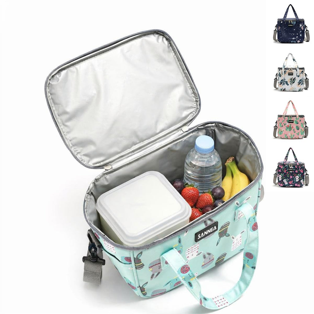 Lunch Bag 7 L, Insulated Thermal Cooler Tote, Waterproof Leakproof Reusable Food Carrier for Hot and Cold Meals, Work, School, Picnic and Travel, BB-547 (Cute Animals) - image 1