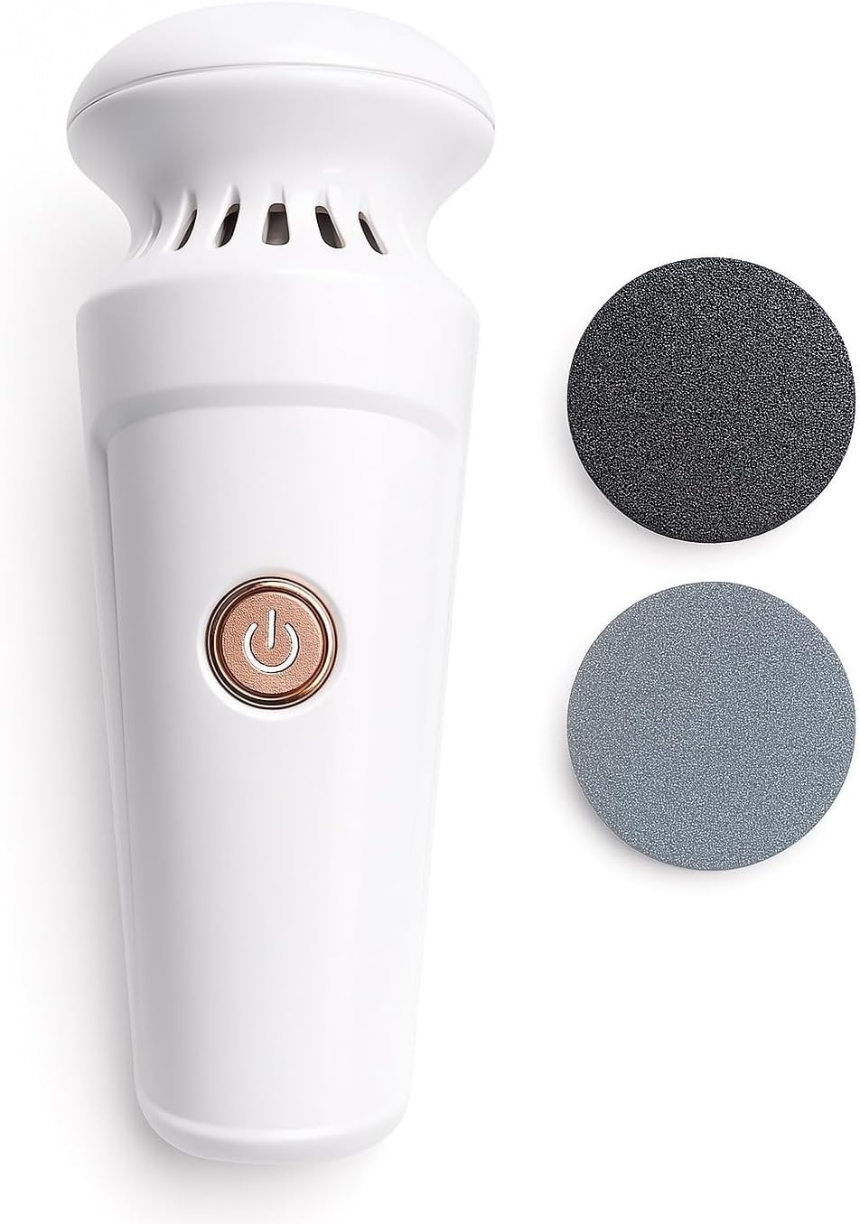 Callus Remover for Feet, Foot File with Removable Roller Head, Compact Pedicure Tool for Dry Hard Skin on Heels and Soles, WG-106, White - image 5