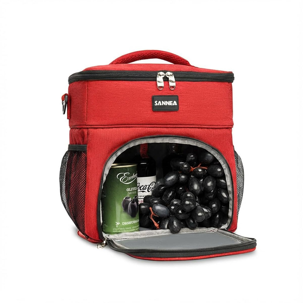 Insulated Lunch Bag 13L, Thermal Cooler Tote with Leak-Resistant Lining for Hot and Cold Food, Reusable Meal Bag for Work, School, Picnic and Travel, BB-527 (Red) - image 1