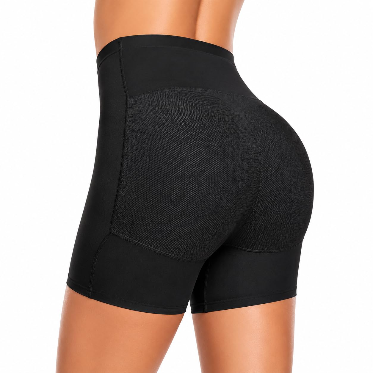 Shapewear for Women, High-Waist Tummy Control Butt Lifter Shorts with Padded Hip Enhancers, Seamless Breathable Body Shaper Underwear, Black, XL - image 1