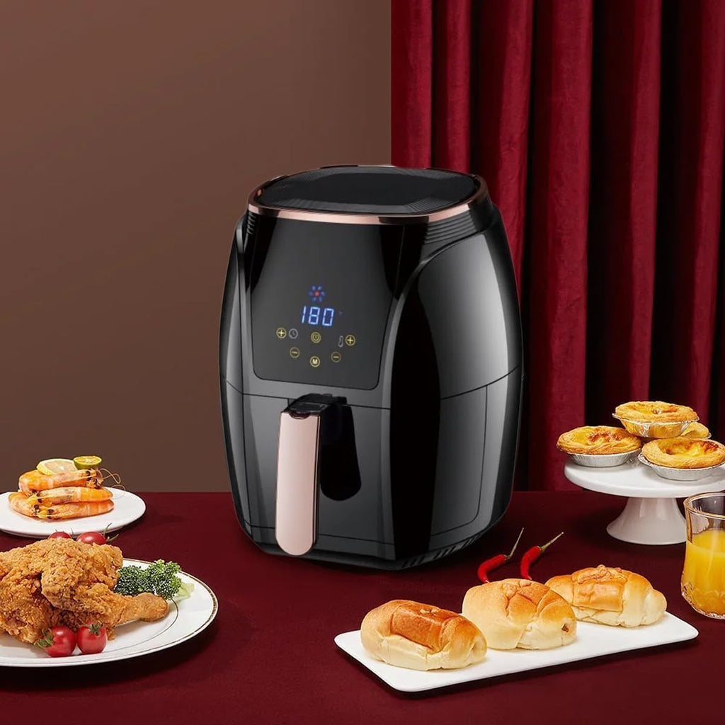 Air Fryer 5L 1500W, Oil-Free Digital Convection Oven with Adjustable Temperature, Timer, Easy-Clean Basket, Non-Slip Base and Overheat Protection for Home Cooking, SK-3011 - image 7