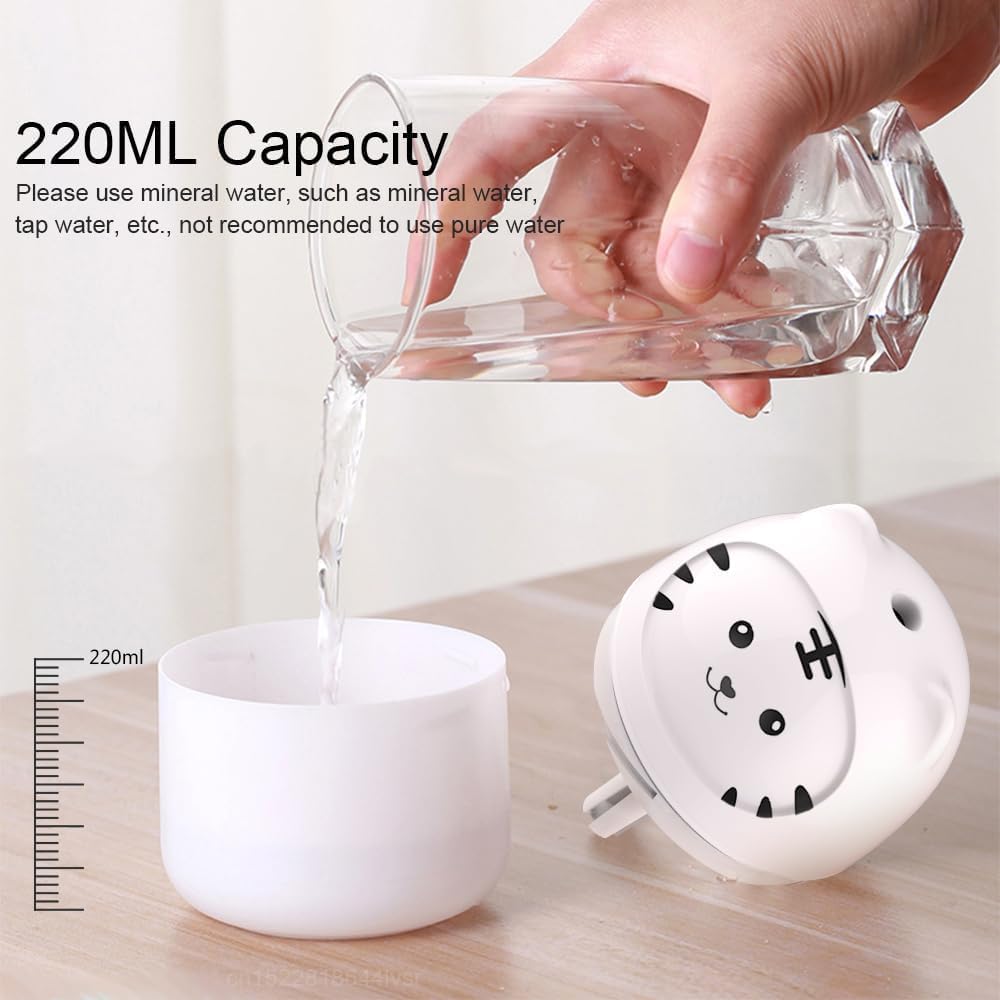 Mini Humidifier 220ml Portable Aroma Oil Diffuser Cool Mist Night Light USB Auto Shutoff for Home Office Car Bedroom Blue - image 5
