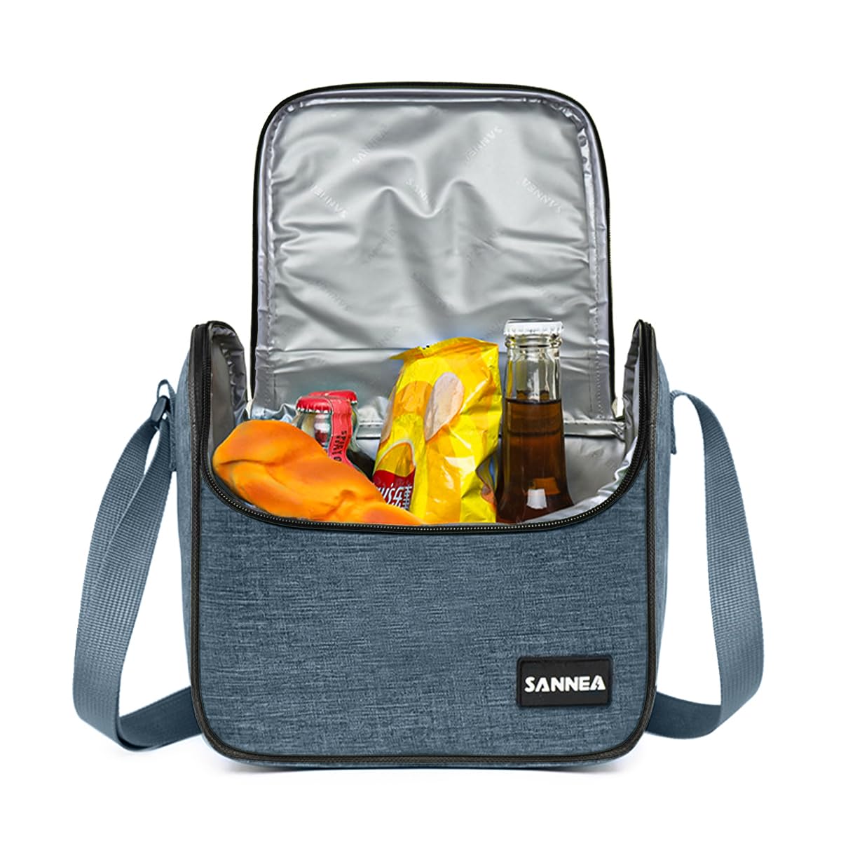 Lunch Bag 6L Insulated Thermal Cooler Tote, Waterproof Leak Resistant Food Storage Bag for Work School Picnic Travel, BB-539 (Black) - image 1
