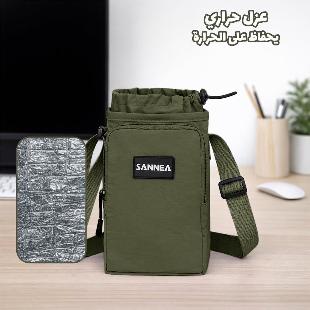 Insulated Lunch Bag 1L Thermal Cooler Tote, Waterproof Leakproof Small Lunch Box Bag for Work School Travel Picnic, BB-533 (Green) - image 5