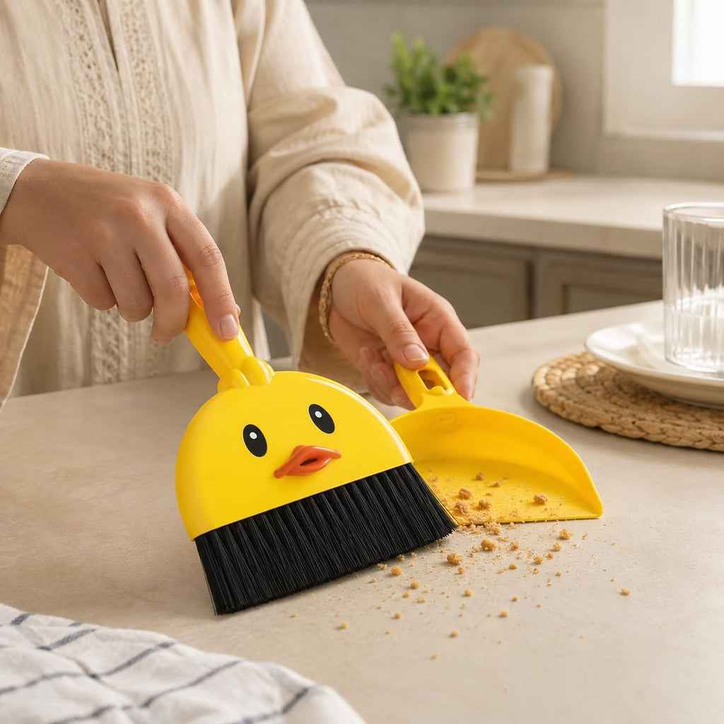 Mini Broom and Dustpan Set, Handheld Cleaning Brush with Compact Plastic Design for Desk, Keyboard, Table, Sofa, Car Interior, Home and Office - image 6
