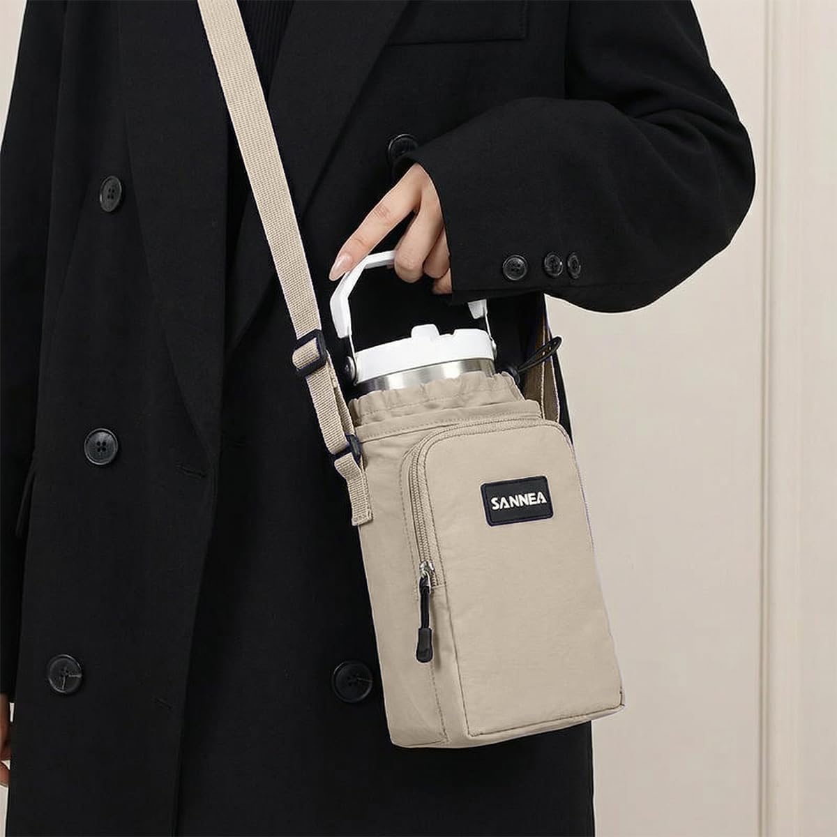 Insulated Lunch Bag 1L, Compact Thermal Cooler Tote with Leak-Resistant Lining for Food, Snacks and Small Drinks, Reusable Meal Carrier for Work, School, Picnic and Travel, BB-533 (Beige) - image 7