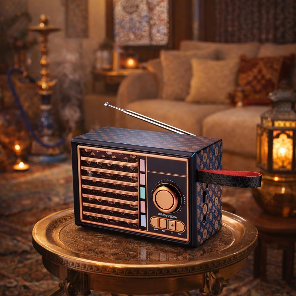 Portable Bluetooth Speaker with FM Radio, Hands-Free Calling, RGB Light, AUX Input and TF Card Support for Home, Travel and Outdoor Use (Gold) - image 6