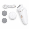 Electric Foot File, Rechargeable Callus Remover with Removable Roller Head, Compact Pedicure Tool for Dry Rough Heels and Hard Skin, White - image 1