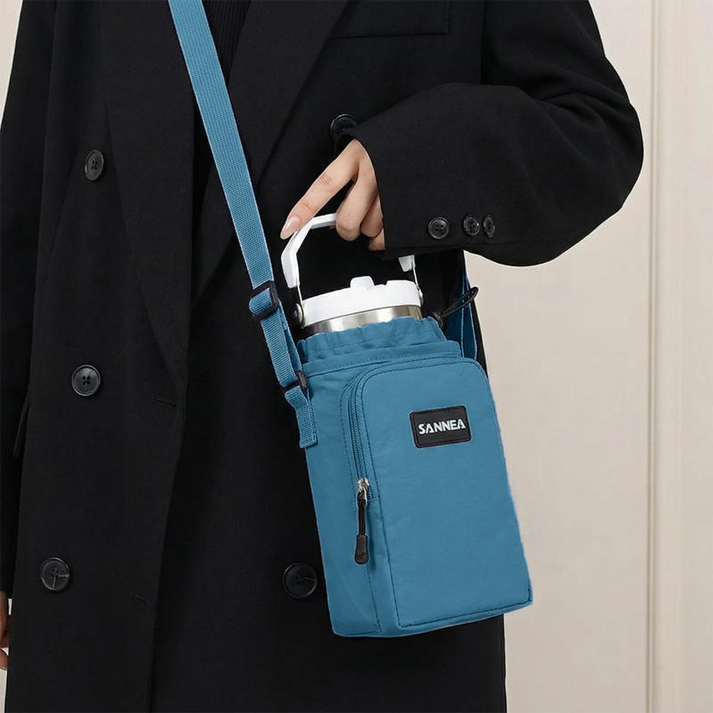 Insulated Lunch Bag 1L Thermal Food Cooler Tote, Waterproof Leakproof Small Lunch Box Bag for Work School Office Travel Picnic, BB-533 (Blue) - image 7