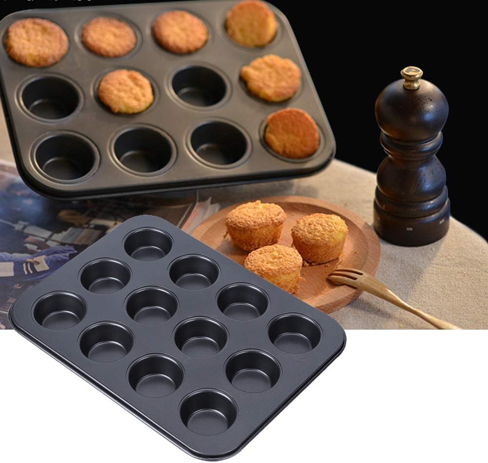 Muffin Pan 12 Cup, Nonstick Cupcake Baking Tray with Round Wells, Reusable Dishwasher-Safe Bakeware for Muffins, Mini Cakes, Cheesecakes and Kitchen Baking - image 7