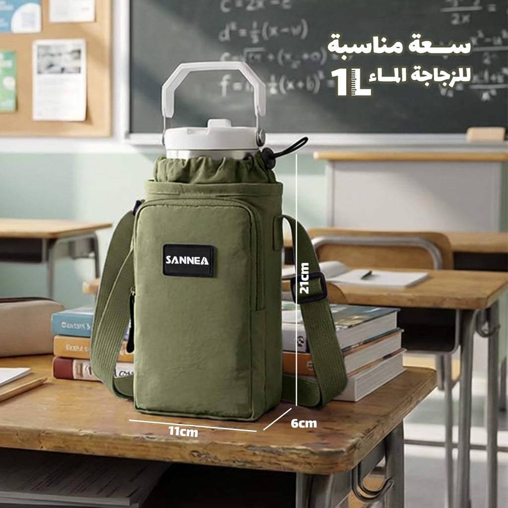 Insulated Lunch Bag 1L Thermal Cooler Tote, Waterproof Leakproof Small Lunch Box Bag for Work School Travel Picnic, BB-533 (Green) - image 3