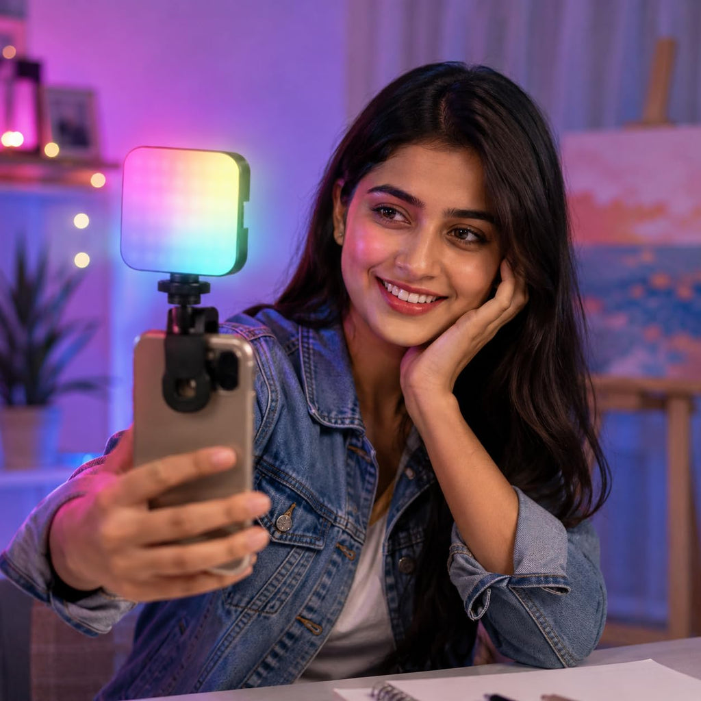 Selfie Light with Clip, Portable RGB Fill Light for Phone and Laptop, 3 Modes, 13 Effects, LED Video Light for Calls, Selfies, Vlogging and Live Streaming, AY-83 - image 7