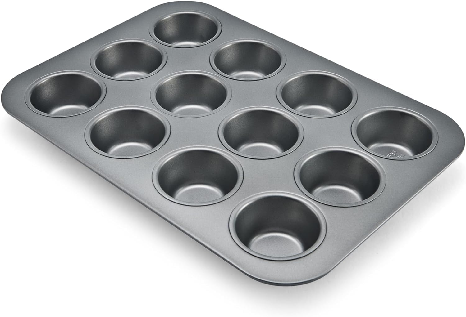 Muffin Pan 12 Cup, Nonstick Cupcake Baking Tray with Round Wells, Reusable Dishwasher-Safe Bakeware for Muffins, Mini Cakes, Cheesecakes and Kitchen Baking - image 1