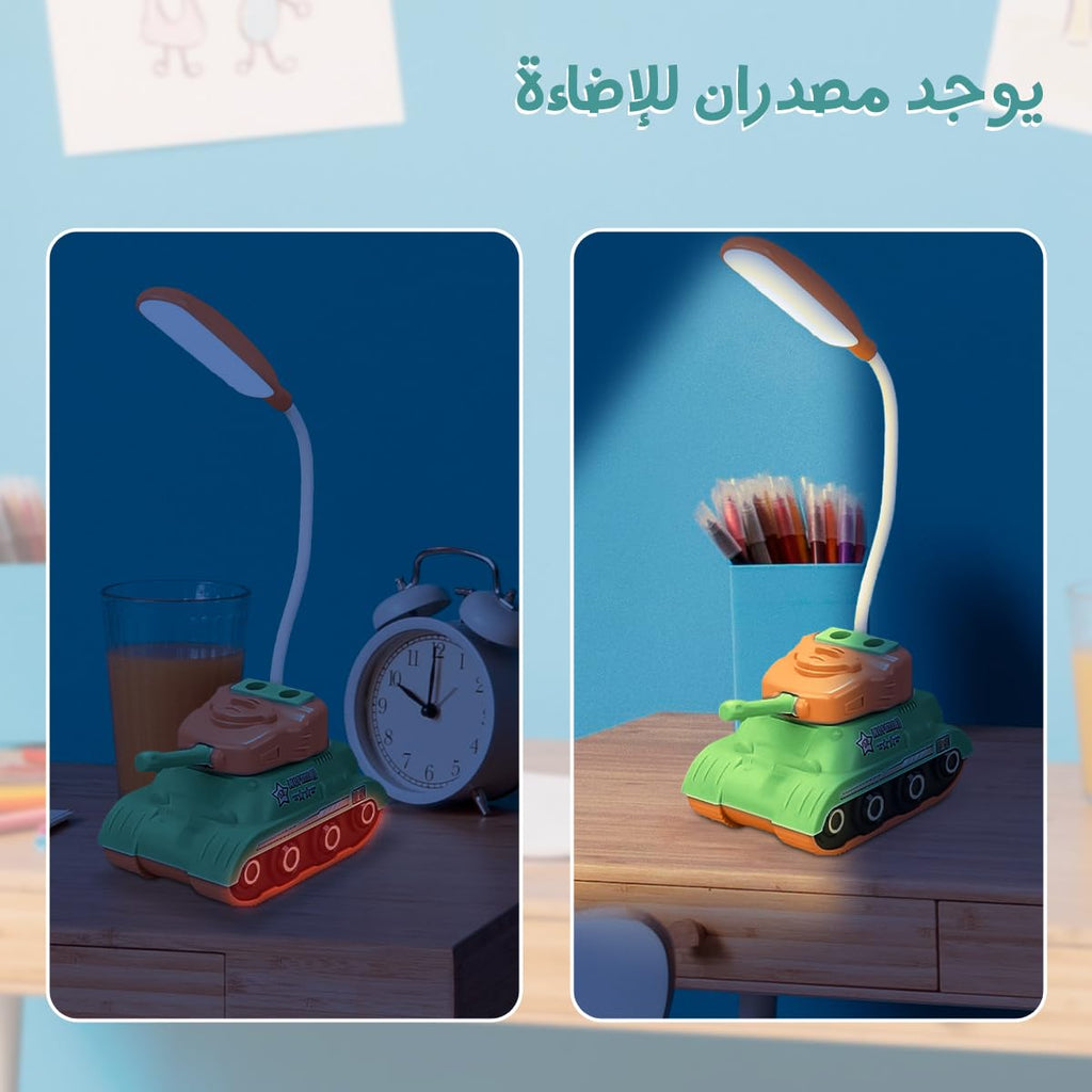 LED Desk Lamp with Phone Holder, USB Powered Study and Reading Light for Home Office, Bedroom and Student Desk, Compact Table Lamp, YC-9900A/B/C (Green) - image 3