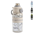 Water Bottle 500ml with Straw, BPA-Free Lightweight Plastic Sports Bottle with Leak-Resistant Lid for School, Gym, Fitness, Outdoor and Travel Use, FL-1315, Beige - image 1