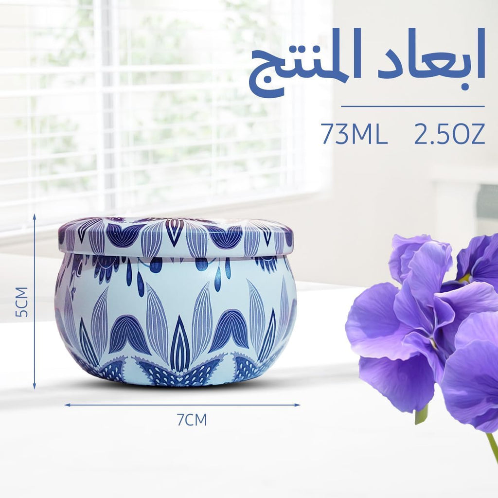 Scented Candles Aromatherapy, Natural Wax Travel Tin Candle for Home Fragrance, Stress Relief for Bath, Spa & Yoga, Long-Lasting Gift for Women (Violets) - image 4