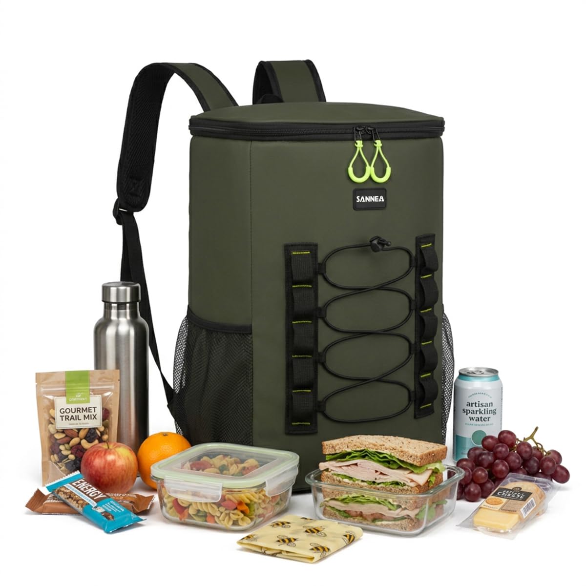 Lunch Bag 22 L, Insulated Thermal Cooler Tote, Waterproof Leak-Resistant Food Storage for Hot and Cold Meals, Work, School, Picnic and Travel, Green, BB-556 - image 1