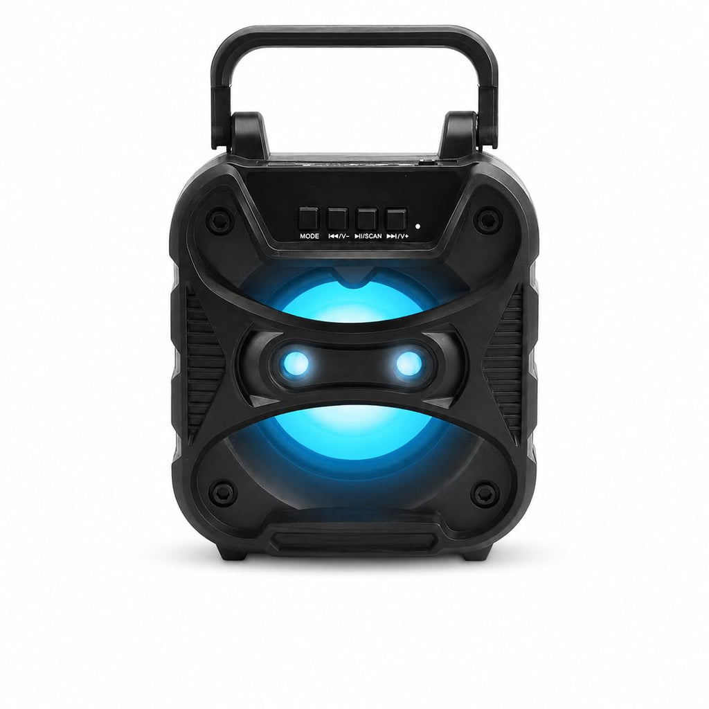 Portable Bluetooth Speaker, Wireless Mini Speaker with USB Flash and Memory Card Support, Input for Smartphones, Music and Games, ZR-240S, Black - image 1