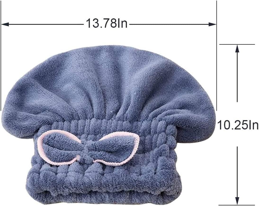 Microfiber Hair Towel Wrap 2 Pack, Quick-Dry Absorbent Hair Turban for Women, Long and Curly Hair, Shower, Makeup, Gym and Travel, Multicolor - image 5