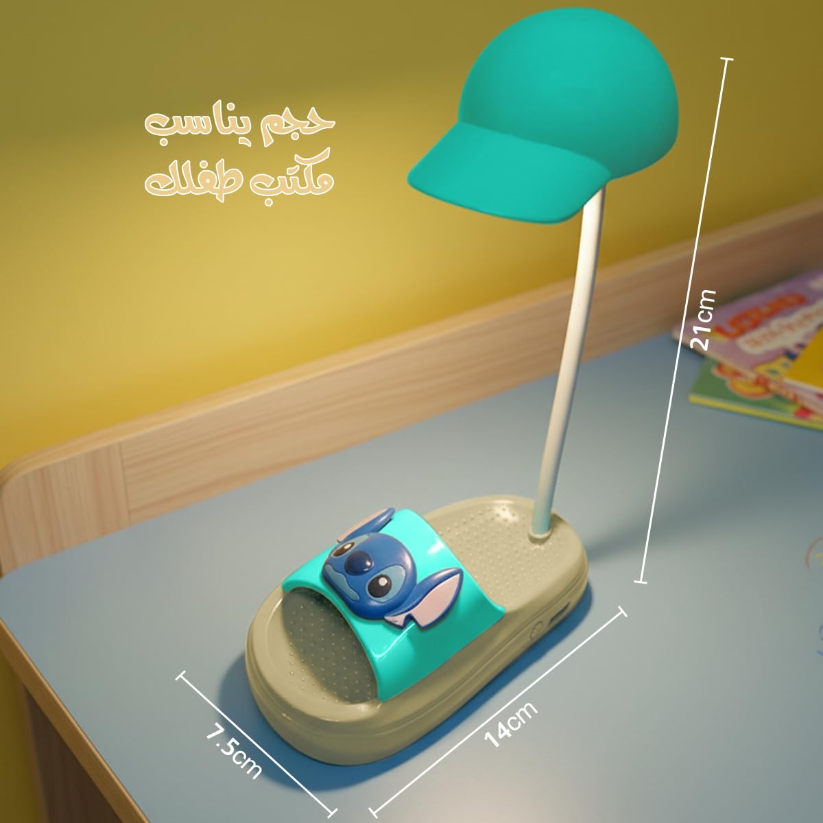 LED Desk Lamp with 3 Brightness Levels, Foldable Adjustable Table Light with Soft Glow and Power Switch for Reading, Study, Office and Bedside Use (Beige & light blue) - image 5