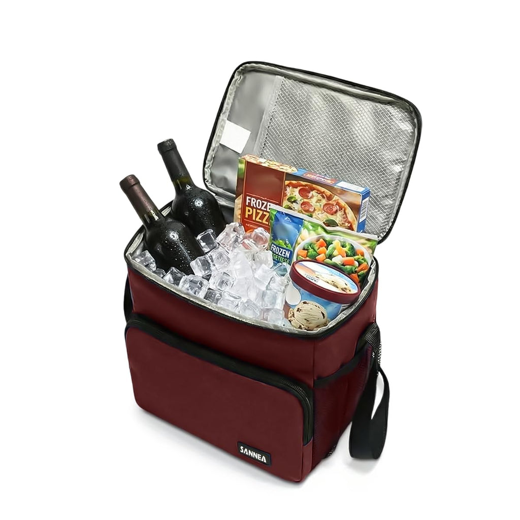 Insulated Lunch Bag 12L, Thermal Cooler Tote with Leak-Resistant Lining and Water-Resistant Design for Work, School, Office, Picnic and Travel, BB-544, (Burgundy) - image 1