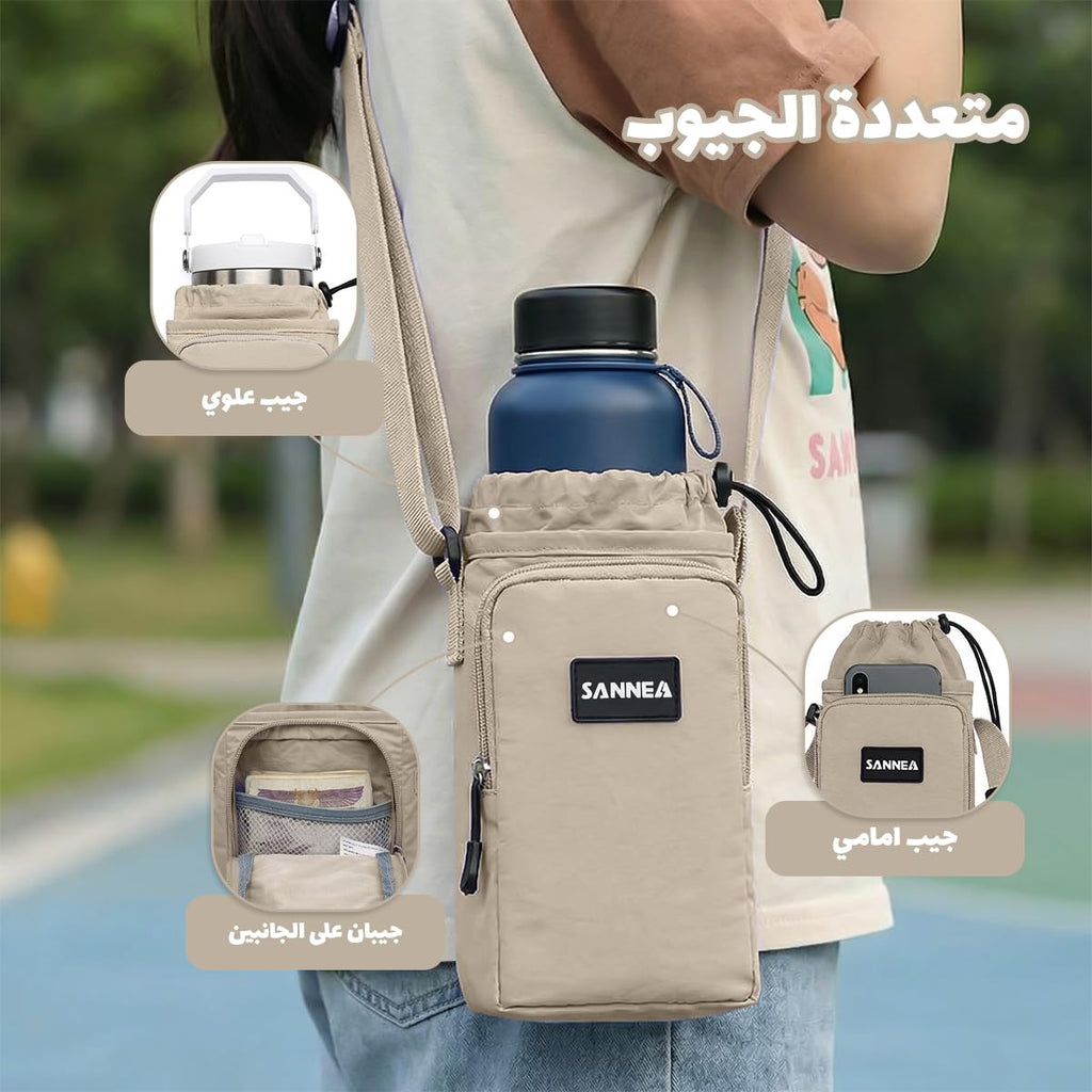 Insulated Lunch Bag 1L Thermal Tote, Waterproof Leakproof Small Cooler for Work School Travel Picnic Hot Cold Meals BB-533 (Beige) - image 4