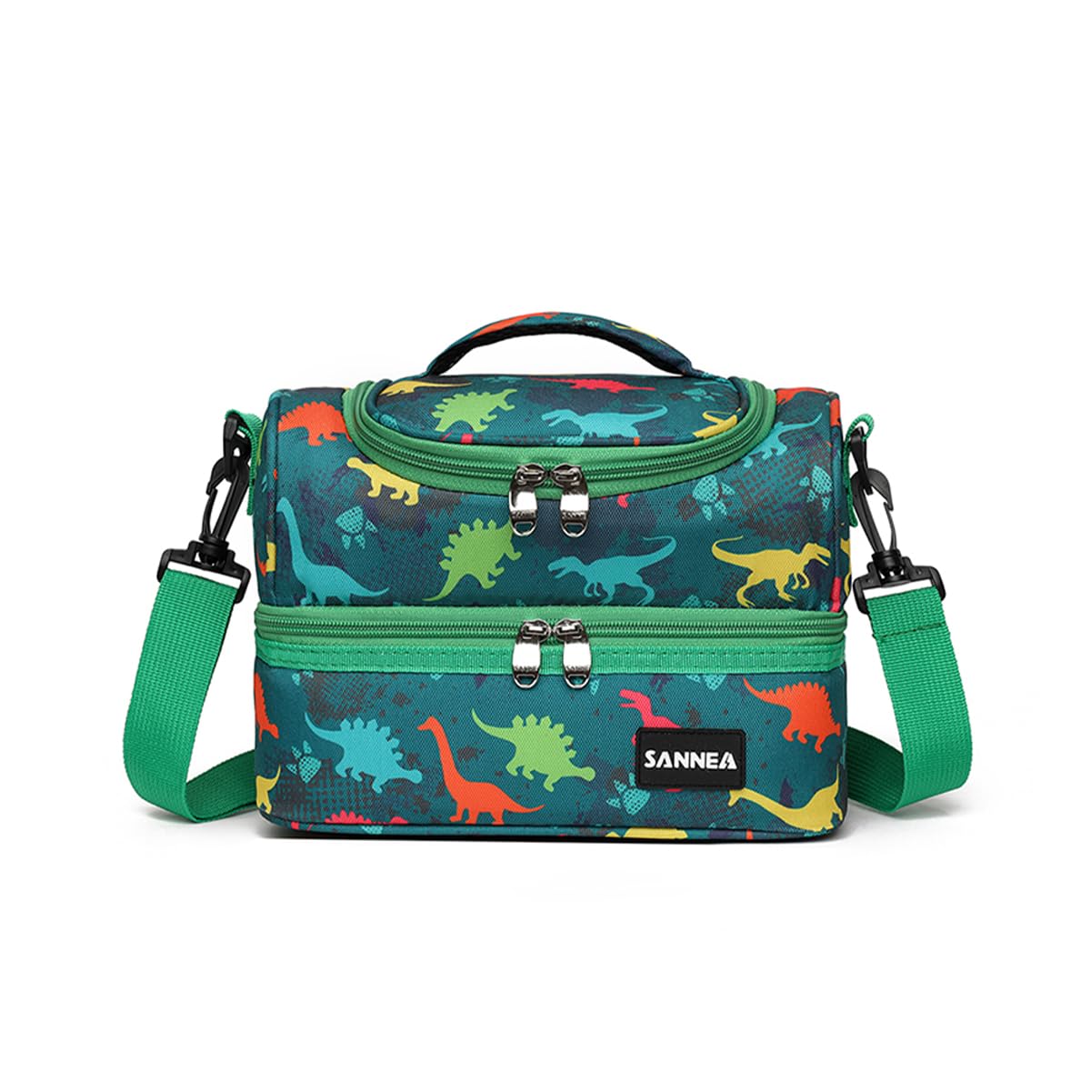 Insulated Lunch Bag 7 L, Double Layer Thermal Cooler Tote, Waterproof Leakproof Food Storage Bag for Hot and Cold Meals, Work, School, Picnic and Travel, BB-541, (Dinosaur) - image 1