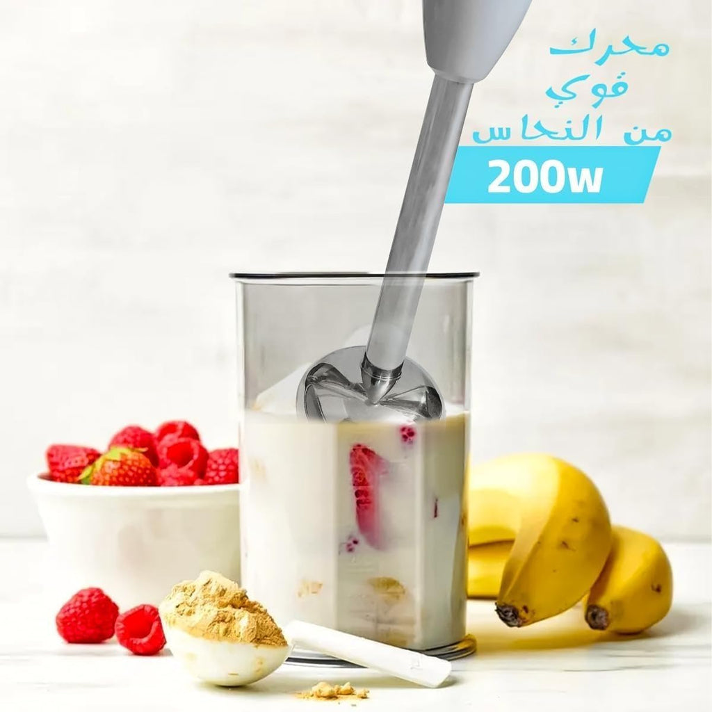 Hand Blender 200W, 2-Speed Immersion Stick Mixer with Full Copper Motor, Detachable Stainless Steel Shaft and Blade for Soups, Smoothies, Sauces and Baby Food, KM1148 - image 6