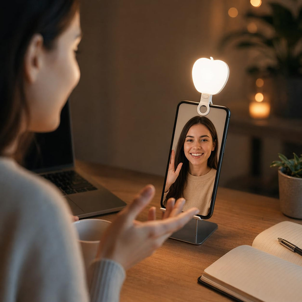 Selfie Light for Phone, Rechargeable Clip-On LED Video Light with 3 Brightness Modes and Adjustable 3000K-6500K Color Temperature for Photos, Makeup, Video Calls and Live Streaming, K03 - image 6