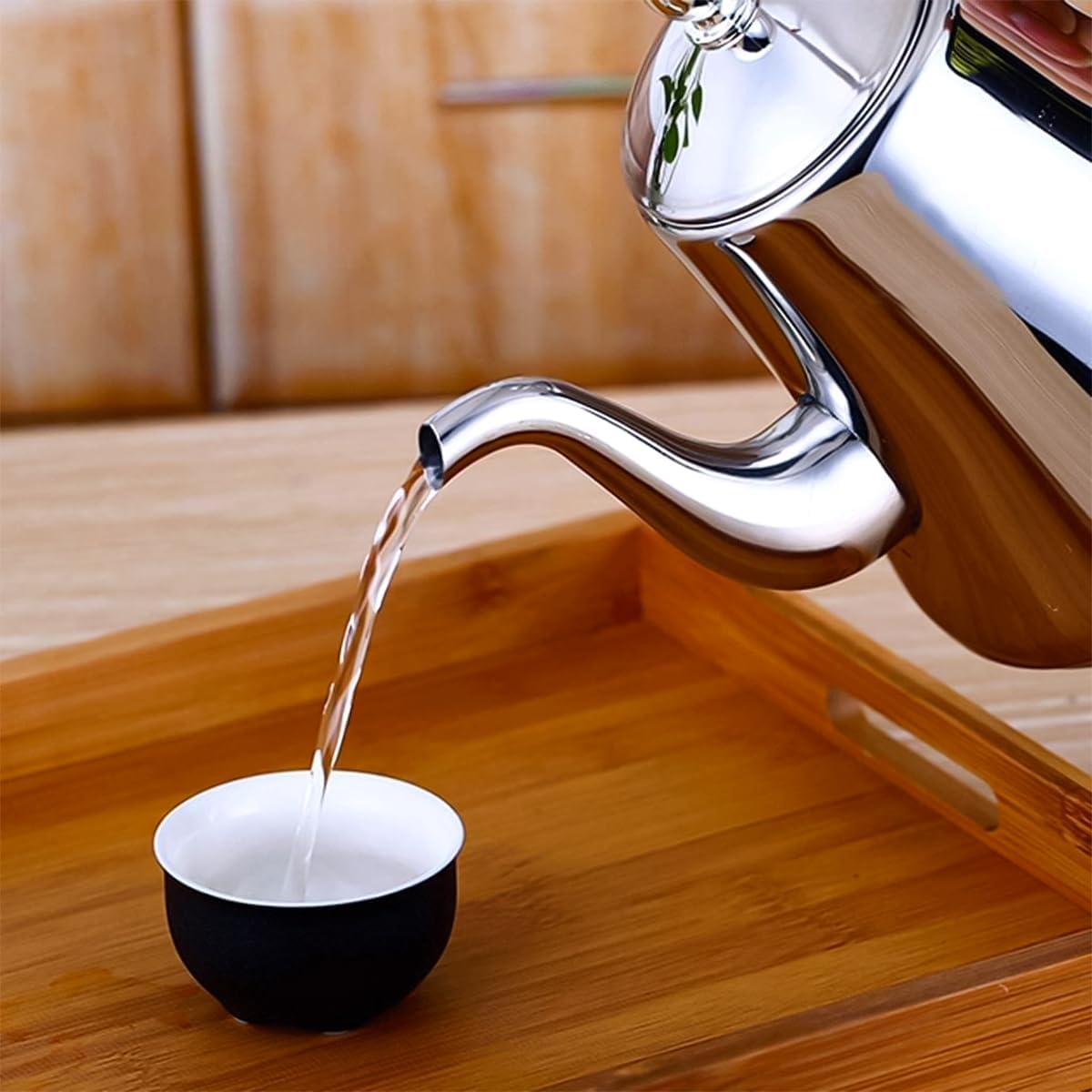 Tea Kettle 1.5L, Stainless Steel Teapot with Built-In Strainer, Fast-Heating Stovetop Water Boiler with Heat-Resistant Handle for Loose Leaf Tea, Coffee and Herbal Drinks, Silver - image 1