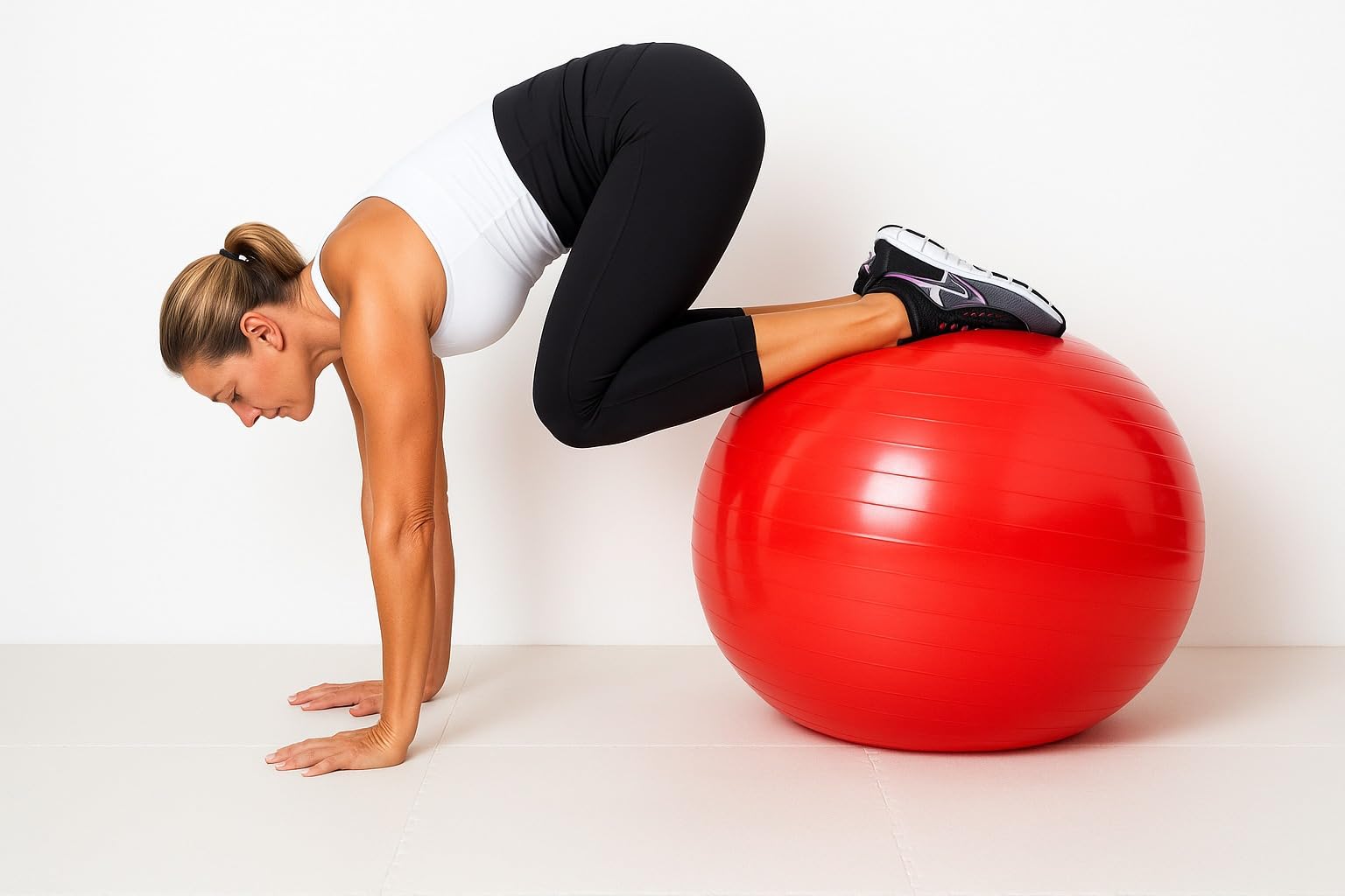 Yoga Ball Exercise Ball – Anti-Burst for Home Gym Pregnancy Pilates, Physical Therapy & Balance Training Stability Ball with Quick Pump – Slip-Resistant Swiss Ball (Red) (65cm) - image 7
