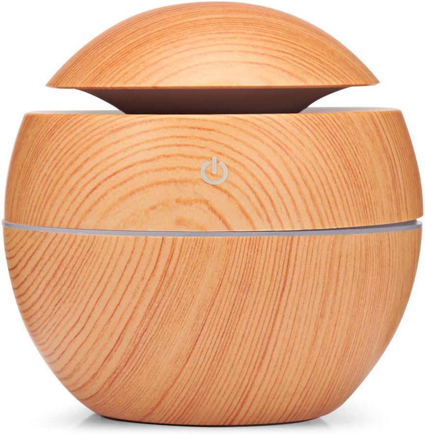 Aroma Diffuser Humidifier 130ml 7-Color LED Ultrasonic Cool Mist Essential Oil USB Whisper Quiet Auto Shutoff Bedroom Office - image 1