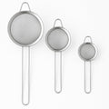 Fine Mesh Strainer Set 3 Piece, Stainless Steel Kitchen Sieves with Long Handles for Tea, Juice, Flour, Baking and Food Straining - image 1