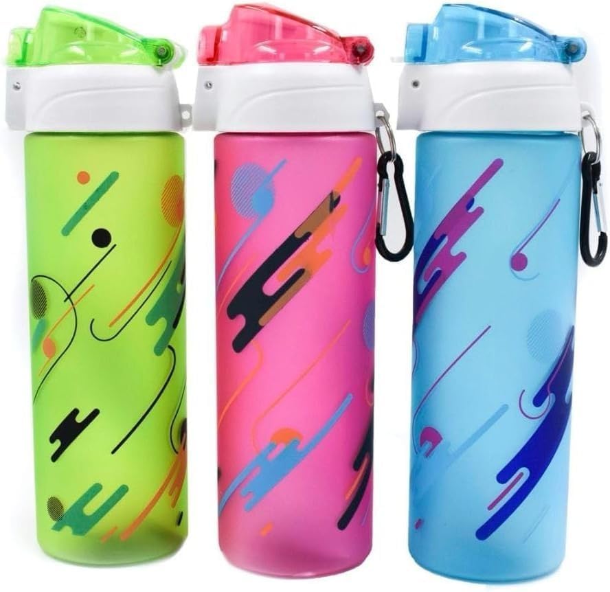 Water Bottle 650ml - BPA Free Sports Bottle with Airtight Leakproof Cap, Reusable Motivational Drink Bottle for Gym, School, Office, Travel, Students, Picnic, and Home Use (Blue) - image 4