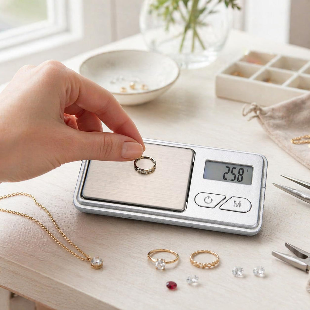 Digital Pocket Scale 200g x 0.01g, Mini Precision Gram and Jewelry Scale with LED Display and Protective Cover for Gold, Silver, Coins and Small Items, Black and Silver - image 8